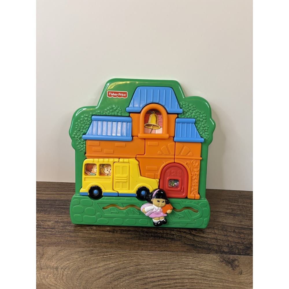 Fisher Price Little People Sonia Plastic Chunky Puzzle School Bus
